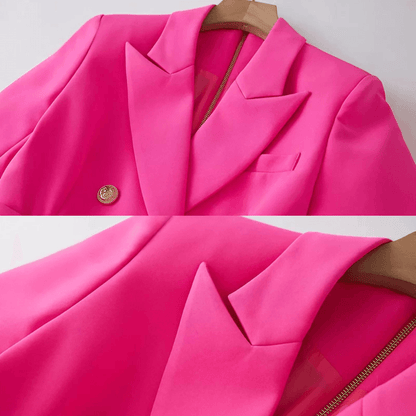 Cuenca Roze Blazer Jas - Trendora