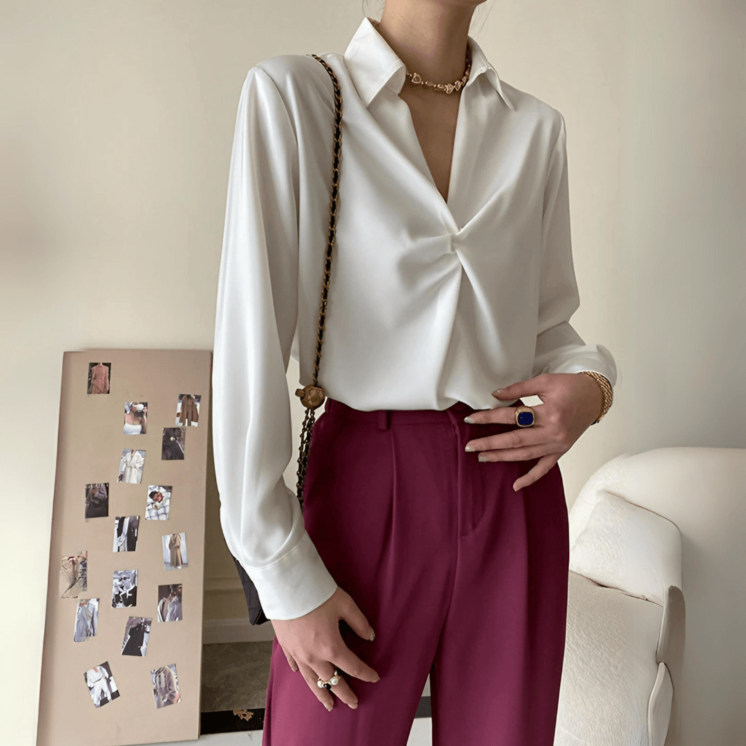 Jade Elegante Blouse - Trendora