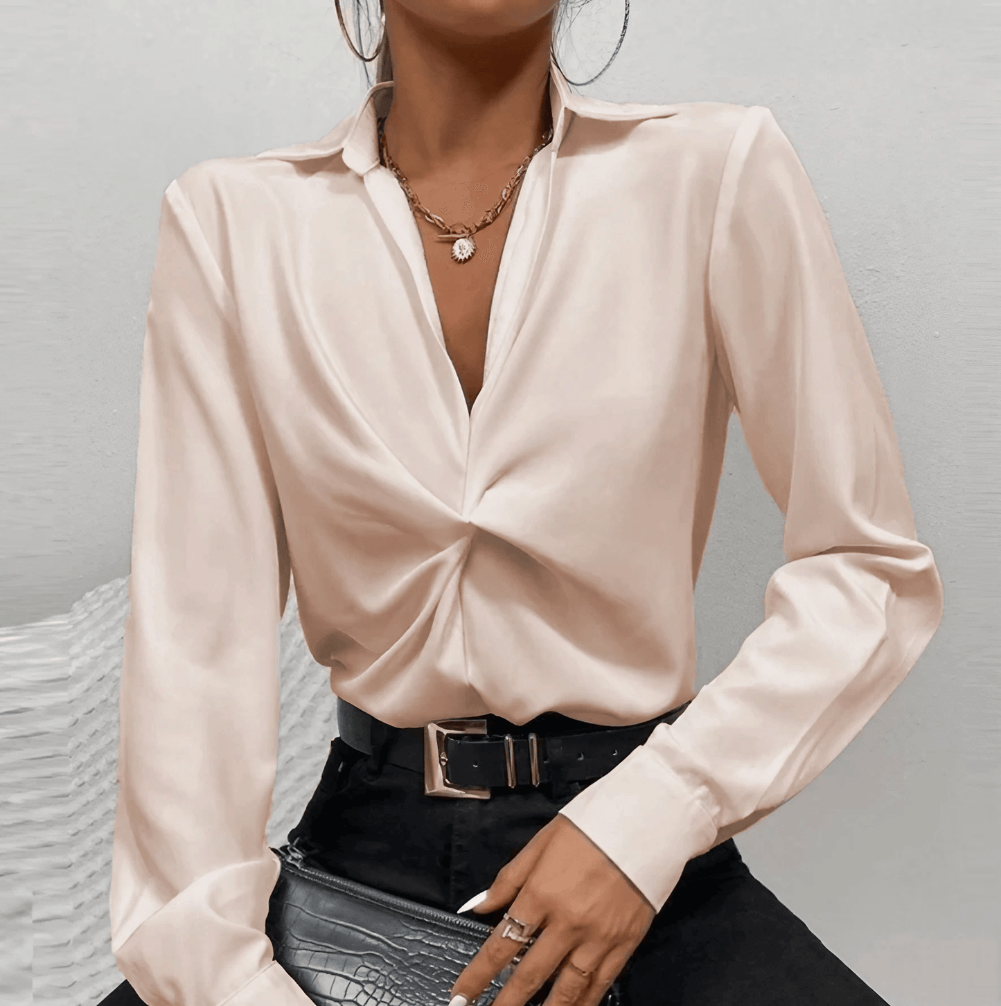 Jade Elegante Blouse - Trendora