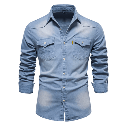 Jayson Denim Blouse - Trendora