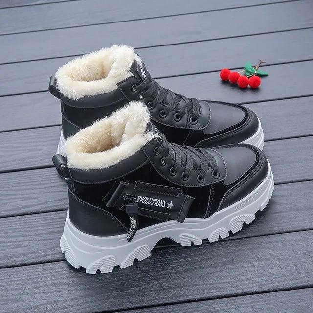 Johanna Gevoerde Winter Sneakers - Trendora