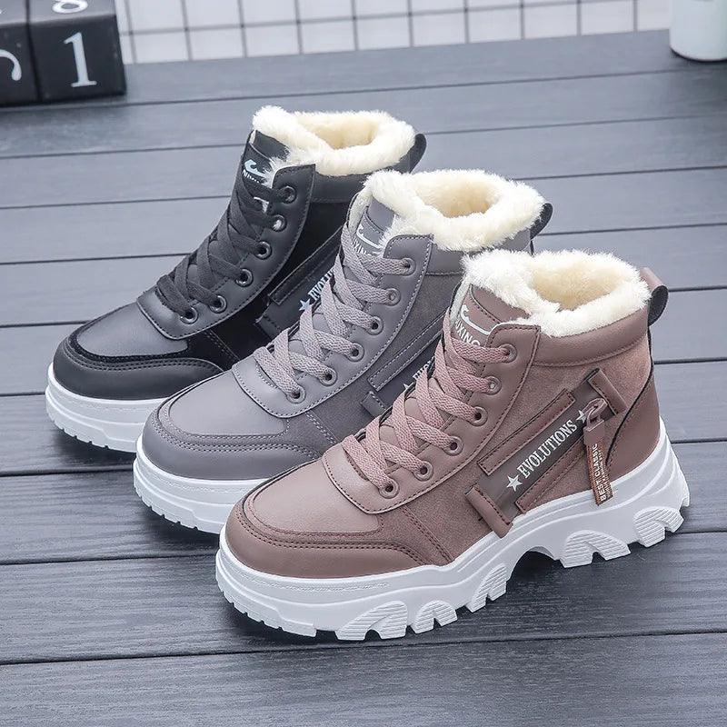 Johanna Gevoerde Winter Sneakers - Trendora