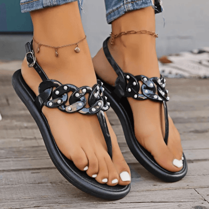 Lieke Luchtige Polka Dot Sandalen - Trendora