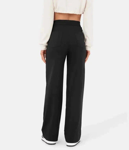 Meggan High-Waisted Elastische Broek - Trendora