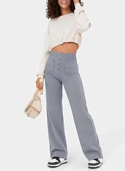 Meggan High-Waisted Elastische Broek - Trendora